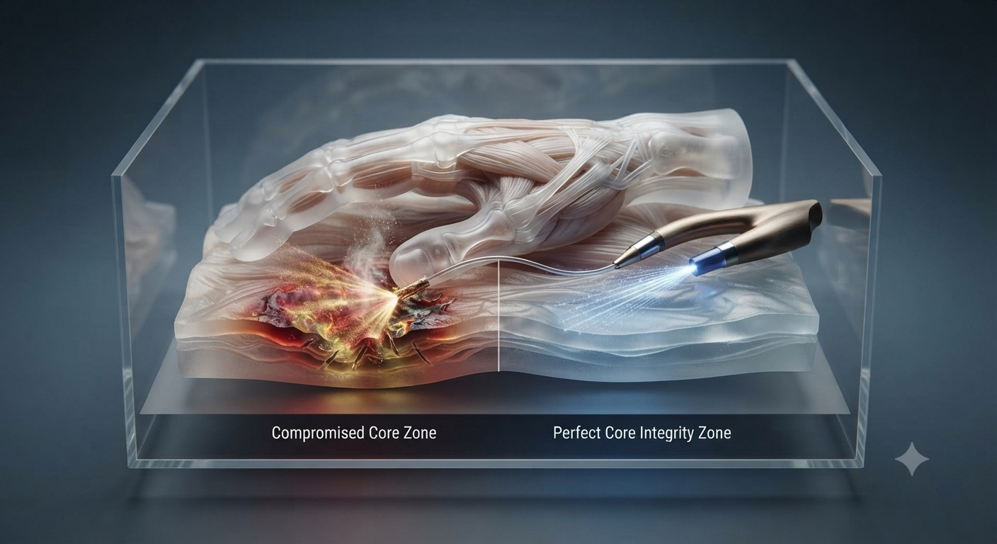 The Physics of Photonic Waveguides in Minimally Invasive Surgery: Why Core Integrity Dictates Clinical Outcomes